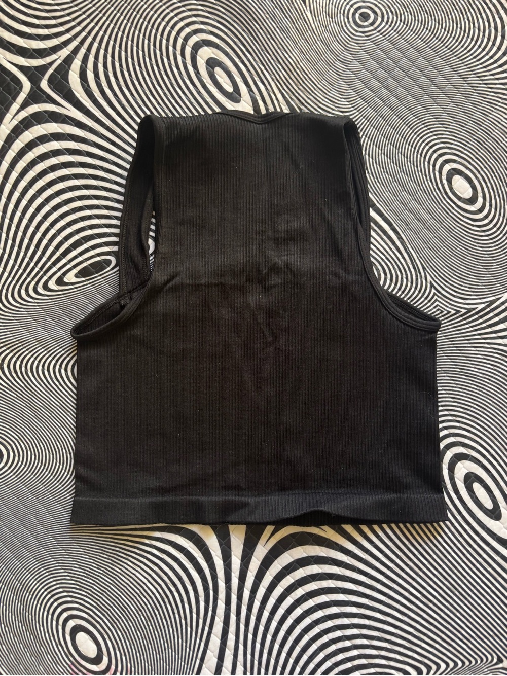 Black Ribbed Tank Top - Picture 6 of 6